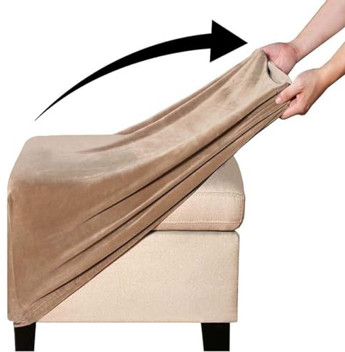 Yekuhe Hockerbezug Quadratisch Ottomane Schonbezug Quadratische Stretch Hocker Bezug Hocker Bezug für Ottomane Überzug Hockerbezug Quadratische Ottomane Abdeckungen(#22,55x55cm/22x22in)