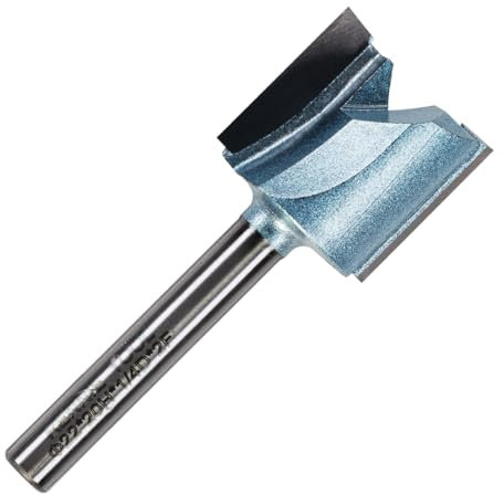 Rennie Tools - 22mm (7/8) Cutting Diameter x 20mm Flute x 1/4 Shank TCT Tipped 2 Flute Straight Router Cutter Bit. Compatible With Makita Bosch Trend Katsu Dewalt Router Etc. 22mm Router Bit