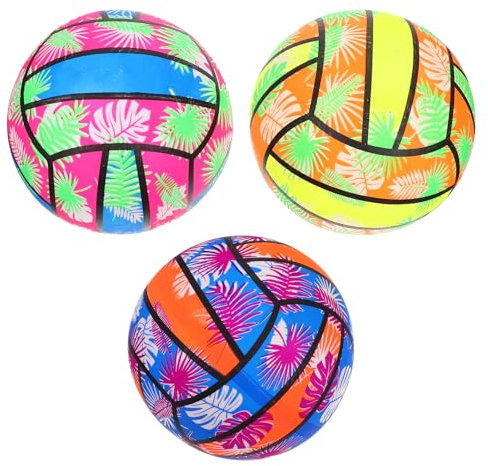 3pièces Ballons De Volleyball Gonflables Colorés pour Plage Et Piscine Jouets Aquatiques Ludiques PVC Accessoires De Loisirs pour Garçon Fille Et Adultes
