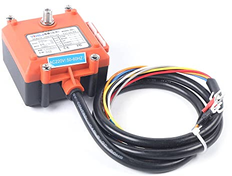 Queeucaer Drahtlose Kranfernbedienung Sender und Empfänger Mini Seilwinden Funk-Fernbedienung Hoist Seilhebezug Winde Kran Fernbedienung für Industriehebezeug, Laufkran (+ DC 24V Empfänger)