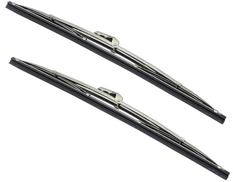 Escobillas limpiaparabrisas Par Limpiaparabrisas Delanteros Acero Inoxidable Pulido Para Coche 12 Ajuste Universal Para Para Dodge Para Fargo Cuchillas repuesto