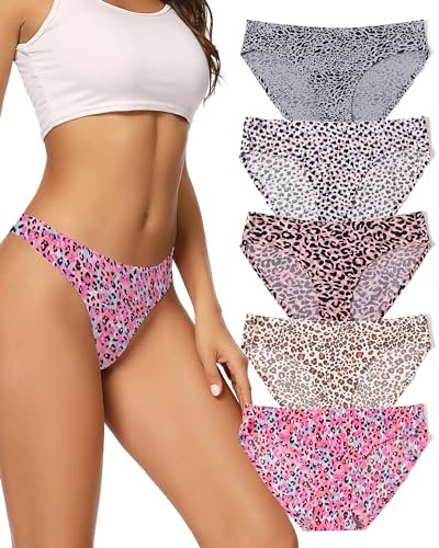 voenxe Women Bikini Underwear,Seamless Breathable Ladies No Show Panties