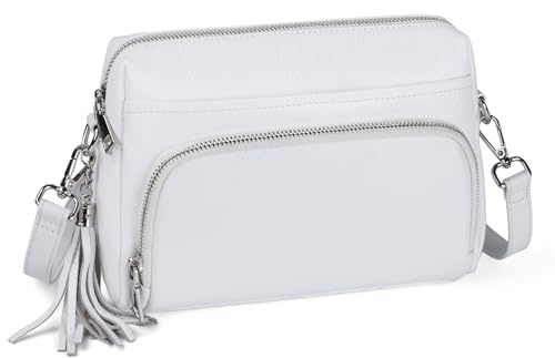 befen Echtleder Handtasche Damen Klein RFID-Blockierung Umhängetasche Leder | Crossbody Bag Leder Schultertasche Damen mit Integrierter Brieftasche, Handytasche zum Umhängen