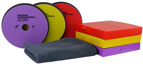 ADVANTUSE - Koch Chemie Politur Set Neue Pads 25mm Höhe - Heavy Cut bis Hochglanz Autopolitur Polierschwämme - Lackpolitur (3x Pad 150mm)