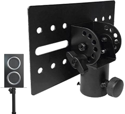 Halterung Adapter Für Stativ, 35mm Mastmontage Lautsprecher Adapterhalterungen, 35mm Ständeradapter Aus Metall Mit Stativstange,Black Metal Support Tool Für Bühnenauftritte Und Besondere