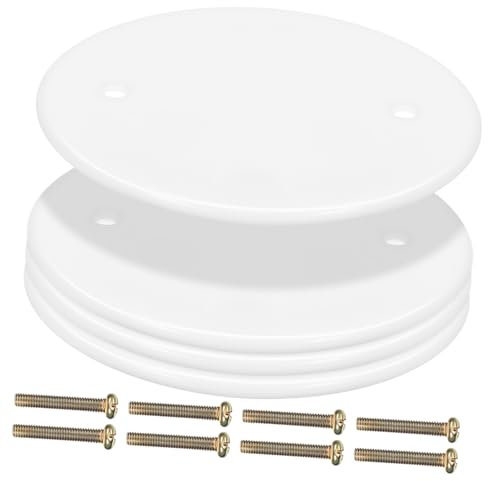Homoyoyo 4pezzi Coperture Circolari Per Soffitto Piastre Piatte Per Scatole Elettriche Facili Da Installare Design Minimalista Per Nascondere e Cavi Per Ambienti Domestici e Uffici