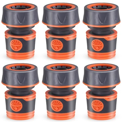 6 Pièces Raccord Tuyau D'arrosage, Embout Tuyau Arrosage 3/4 Raccord D'arrosage Rapide Connecteur Rapide et Étanche, pour Outils de Jardin, Agriculture, Pelouse, Système D'irrigation de Jardin