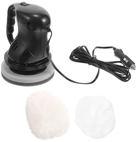 MAGICLULU Pulidora y Enceradora para Coche 12 V, Negro, Metal y Plástico