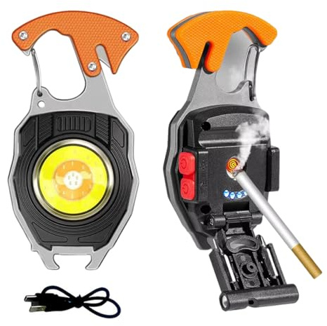 Tomedeks 1 Pezzi Luce di Emergenza, Torcia Portachiavi, Torcia LED Ricaricabile, Mini Torcia Leggero Tre Sorgenti Luminose per l'Illuminazione Quotidiana e le Luci di Segnalazione di Sicurezza