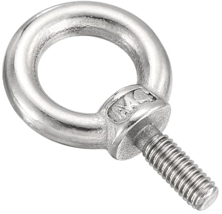METALLIXITY Shoulder Eye Bolt (M4x10mm) 20Pcs, 304 Stainless Steel Machinery Lifting Ring Threaded Eye Bolt - for Load Hoisting, Silver