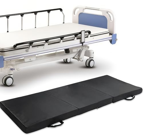 JZHLLA Fall Protection Mat for Elderly Foldable Foam Fall Mat Waterproof Non Slip Floor Mats 72 * 24 * 2 Inch Bedside Floor Mats for Elderly, Senior, Handicap