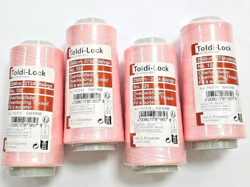 Overlockgarn Toldi No. 120 4 x 2.500m Konen 5150 rosa