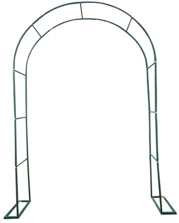 Arche de jardin incurvée en métal – Pergola en fer forgé pour plantes grimpantes et rosiers – Support pour plantes extérieures/intérieures – Cadre en acier (noir, 140 x 25 x 230 cm)