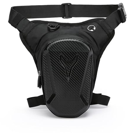 CHUANFU Sacoche de Jambe Moto Réglable, Imperméable Sac de Jambe Moto