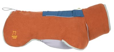 Woolly Wolf Alpha 360 Fleece Hundepullover für mittelgroße Hunde Gr. 40 Terrakotta - Flauschig-Warmer Hundepulli für kalte Tage mit Verstellbarer Passform, 100% recycelte Materialien