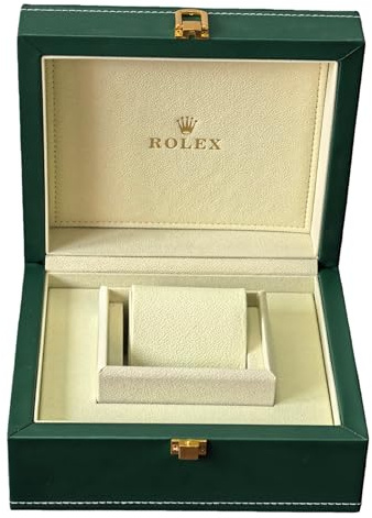 ROUHO Klockhållare Etui Grön Läder Finish Massivt Trä Ram Klocklåda för Rolex GMT