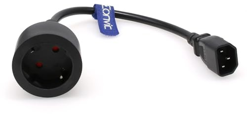 Eonvic IEC 320 C14 auf Europa-Buchse, kurzes Adapterkabel für UPS/PDU