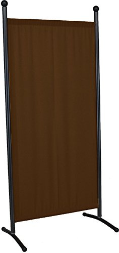 ANGERER Stellwand 178 x 82 cm, braun | Raumteiler, Raumtrenner, Sichtschutz, für Windschutz & Schatten auf Balkon, Bezug aus waschbarem Stoff, Made in Germany