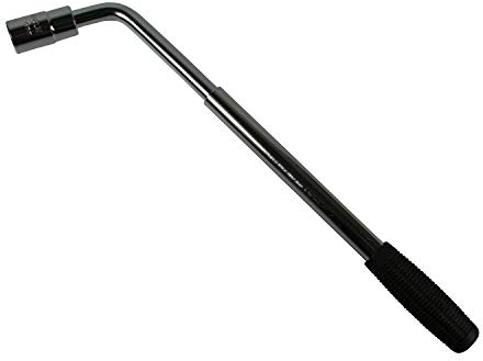 BENSON Auto Teleskop 35-55 cm Radmutternschlüssel Radschraubenschlüssel Steckschlüssel mit umschaltbarer 17-19 mm Nuss
