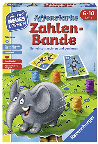 Ravensburger 24973 - Affenstarke Zahlen-Bande - Spielen und Lernen für Kinder von 6-10 Jahren, für 1-6 Spieler