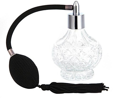 Topxome 1 unids 80 ml moda señora vintage botella de perfume largo spray atomizador recargable vidrio (negro)