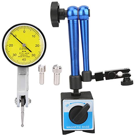 Magnetständer mit Messuhr, Einstellbarer Basishalter mit V-Nut, Doppelstangenstruktur, Magnetisch, für Industrielle Werkstückmessung und Gerätekorrektur