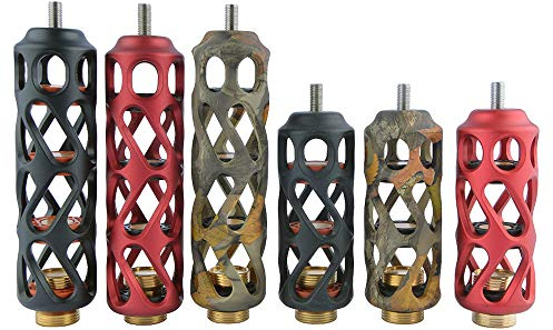 ZSHJGJR Compound Bogen Stabilisator Bogen Vibration Absorber Stoßdämpfer 4/6 Zoll Aluminium Stabilisator Dämpfer für Bogen Zubehoer (Rot, 4 Zoll)