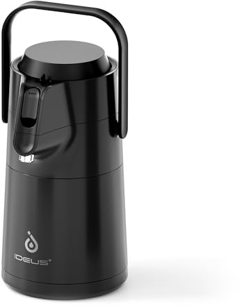 IDEUS Thermal Coffee Carafe 68oz, Airpot Beverage Dispenser Black