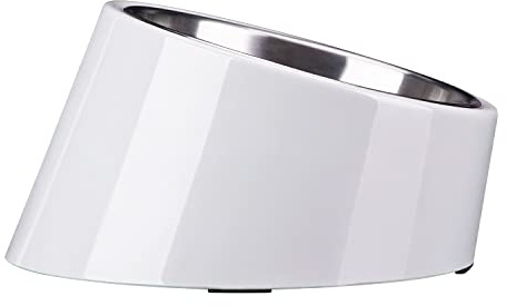 SuperDesign 15 Grad Neigung Hundenapf, Schräger Katzennapf, Geneigter Futternapf, Gekippter Erhöhter Fressnapf, Erhöhte Futterstation, Rutschfester Melamin Ständer