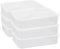 Cetomo 1.1L*6 Boîte Conservation Alimentaire, Conteneur Alimentaire, Boîte de Rangement, Récipient de Congélateur avec Couvercle, Sécuritaire au Micro-ondes, Sans BPA, Plastique, Clair, 1.1L-Lot de 6