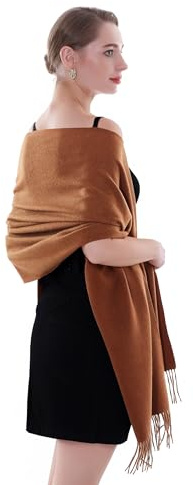 SWAT PANY Pashmina Schal für Damen warmer Winterschal Festlich Stola Tücher | Dick und weich, klassische Unifarbe, geeignet für Zuhause, Reisen, Partys und als Geschenk.
