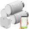 revolt Digitale Thermostate: 3er-Set programmierbare Heizkörper-Thermostate mit WLAN-Gateway & App (Heizkörpersteuerung, Smart, Programmierbares)