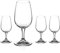 DIAMANTE Lot de 4 verres de dégustation de vin - Collection « Auris » en cristal non décoré - Verres de dégustation standardisés