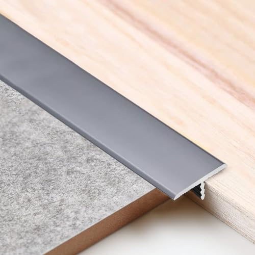 LIYI929GP Stark Und Dauerhaft Übergangprofil Schwarz Weiß Gold | Abdeckleisten Für Fußböden T-Profil Aluminium Eloxiert | Türschwelle Übergangsschiene Übergangsleiste Einfach Zu Säubern