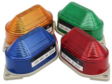 Signal stroboscopique LED-3051, 1 pièce, voyant d'avertissement 12V 24V 220V, petit voyant LED clignotant, alarme de sécurité (Color : Red DC 12V)