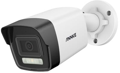 ANNKE 3K PoE Überwachungskamera Aussen, IP Kamera mit Scheinwerfer, Personen- und Fahrzeugerkennung, H.265+, Farb-Nachtsicht, Eingebauter Micro SD-Kartensteckplatz,120dB WDR, IP67 Wasserdicht (Bullet)
