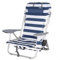 AKTIVE Chaise de Plage Pliante et Inclinable avec 4 Positions Rayures Bleues et Blanches, Dimensions 50X45X76cm, Poids Max 110 kg, Matériau Polyester, Anti-Roulement, Chaises de Plage (62286)