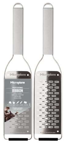 Microplane NEUE Professional Serie - 2-Wege-Schneide│Elegantes Design aus Edelstahl │Perfekt für Zucchini, Äpfel, Birnen, Radieschen, Hartkäse oder Schokolade und mehr │Edelstahlklinge - Made in USA