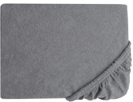 ZOLLNER Liegenbezug - langlebiger Schonbezug in 70x200 cm - waschbar bis 60°C - Baumwollmischung - mit umlaufendem Gummizug - in grau - Oeko Tex® Zertifiziert