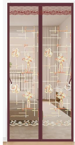 Vllcsla Fliegengitter Tür Magnet Insektenschutz Insektenschutz Magnetvorhang 80x200 / 90x200 Fliegengittertür, Moskitonetz Tür mit Starken Magneten und Vollrahmen, Ohne Bohren