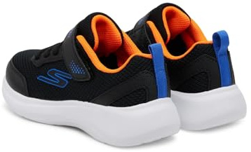 Skechers Tenis Selectors para niño, Negro Textil Negro sintético Ribete Azul, 1.5 UK Child