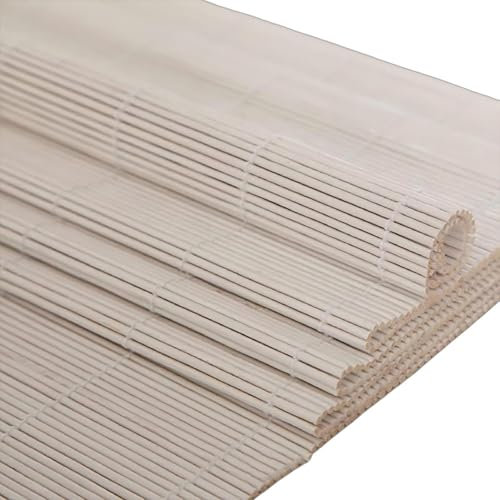 Tapparella in Bambù Naturale Bianco Tapparella Avvolgibile Personalizzabile Tenda a Rullo Oscurante Esterno Anti-Uv Privacy Oscurante per Esterno Avvolgibile Bamboo per Casa Ufficio