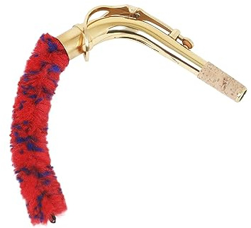 Saxophon-Reinigungsset, Rotes Saxophon-Zubehör,Klarinetten-Tupferbürste, 28,5 Cm, für Alt-Tenor-Sopran-Saxophon und Andere Blas- und Holzblasinstrumente,Halspflegegerät für Alt- Tenorsaxophon