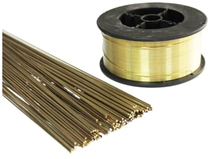 welding rod Tig brass brazing rods solder gas welding wire soldering filler sheet metal repair round 0.8mm 1mm 1.6mm 2mm 2.5mm 3mm 4mm 5mm 6 Low Splatter Corrosion Resistance(4.0mm x 500mm 10pcs)