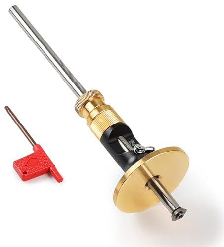 LALAGO Streichmaß Anreißwerkzeug Kit, Streichmass Holzbearbeitung, Markiermesser Holzmarkierungslehre Scribe Einsteckmesser, Schreiner Radmarkierungen Schwarz für Hartholz - 12 cm Metrische Ablesung