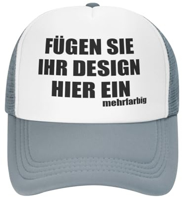 Kustima Basecap personalisiert mit Foto/Logo/Text,Trucker Cap Mesh-Kappe personalisierte selbst gestalten,Verstellbare Baseball Caps für Männer Frauen,Unisex Dad Cap Schwarz