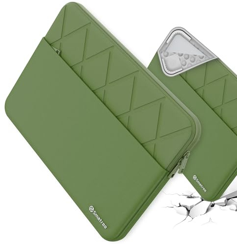 Smatree Laptop- Hülle für 13,8 Zoll Microsoft Surface Laptop2024/Surface Laptop for Business, Copilot+ PC, 13 Zoll Schutztasche mit Zubehörtasche, YKK Reißverschluss, Grün (E437G)