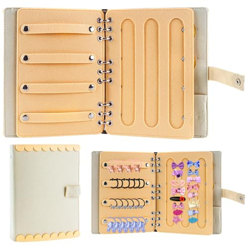 Haarspangen Aufbewahrung,Haarspangen Organizer Mädchen,Filz DIY Haarspanges Halter Organisator,Tragbare Sammenklappbar Stirnband Zubehör Organisator für Hause und Reise