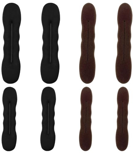 TRKETK 8 Stück Dutt Maker Duttkissen Haare Frisuren Set Donut Brötchen-Haartwister Flechthilfe Haare Schwamm Clips Lockenwickler Tools für Frau Mädchen Damen Kinder Ballet