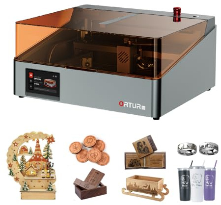 ORTUR R2 10W Geschlossener Lasergravierer & Lasercutter mit Kamera Farb-Touchscreen, App Offline Steuerung, Gravur für Metall Holz Leder